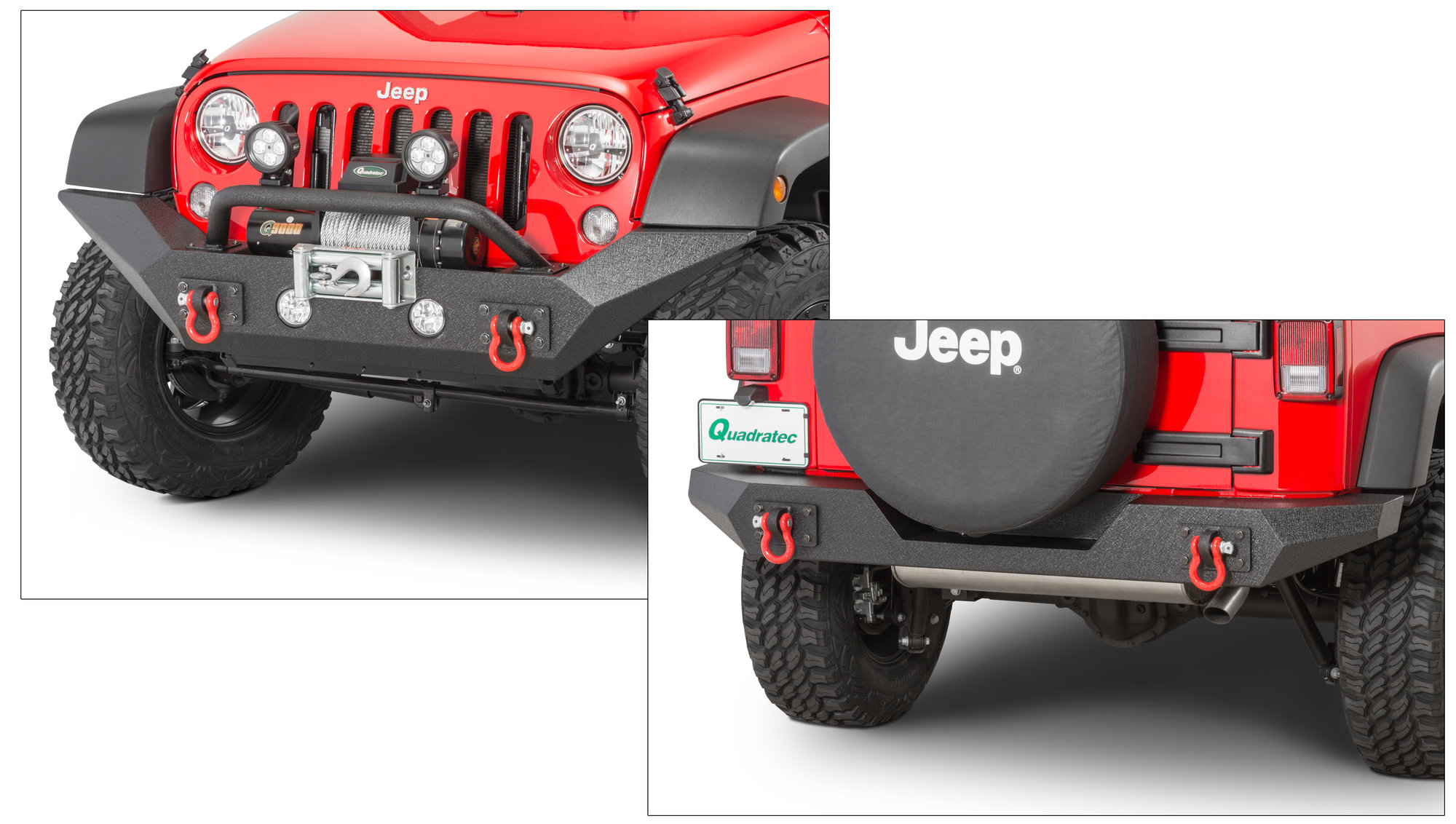Rugged Ridge Spartan Front Bumper with High Clearance Ends, Overrider